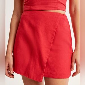 NWT Abercrombie & Fitch Scarlett Linen Skort Size Medium